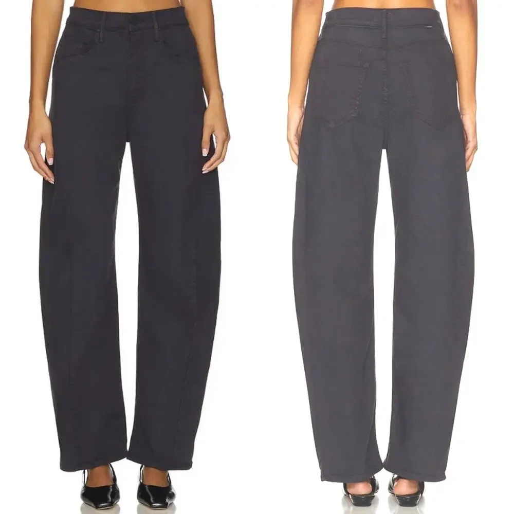 MOTHER The Half Pipe Flood Jeans 29 Cats And Dogs Faded Black NEW - Picture 7 of 12